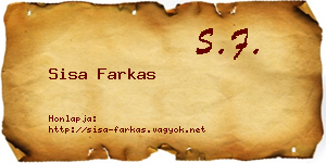 Sisa Farkas névjegykártya